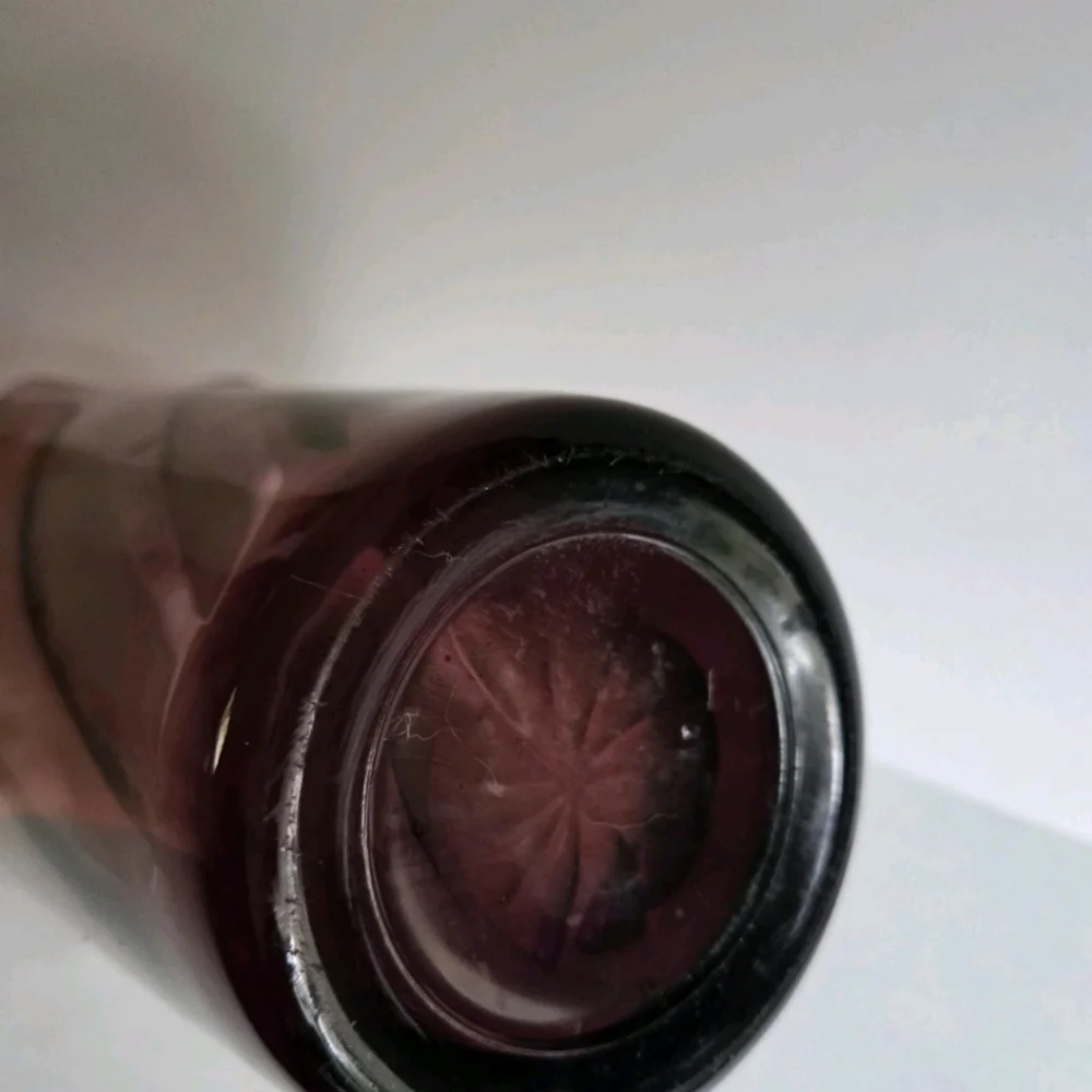 Purple Vase Ruffled Rim Glass Vtg - Picture 4 of 5